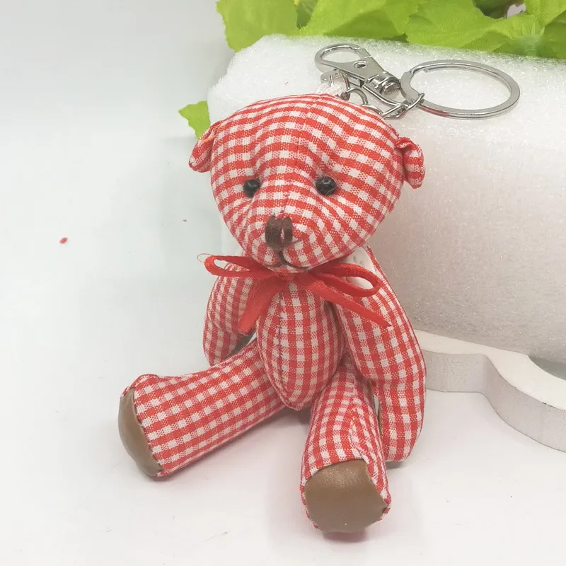 11cm cloth small-grid joint bear 12