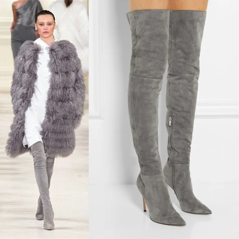 Popular Grey Thigh High Boots-Buy Cheap Grey Thigh High Boots lots ... Popular Grey Thigh High Boots-Buy Cheap Grey Thigh High Boots lots ...