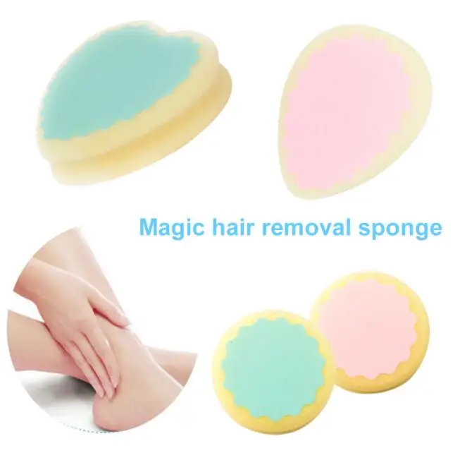 Magic Painless Sponge Hair Removal Depilation Sponge Pad Remove Hair Remover Effective Epilator Facial Body Hair Remover Tool