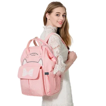 2019 Mama Pack Nylon Double Shoulder Package USB Interface Mother and Child Pack Large Capacity Multi-functional Travel Pack fashion shoulder multifunctional large capacity mummy pack mother and baby outside backpack mama pack womens pack mother bags