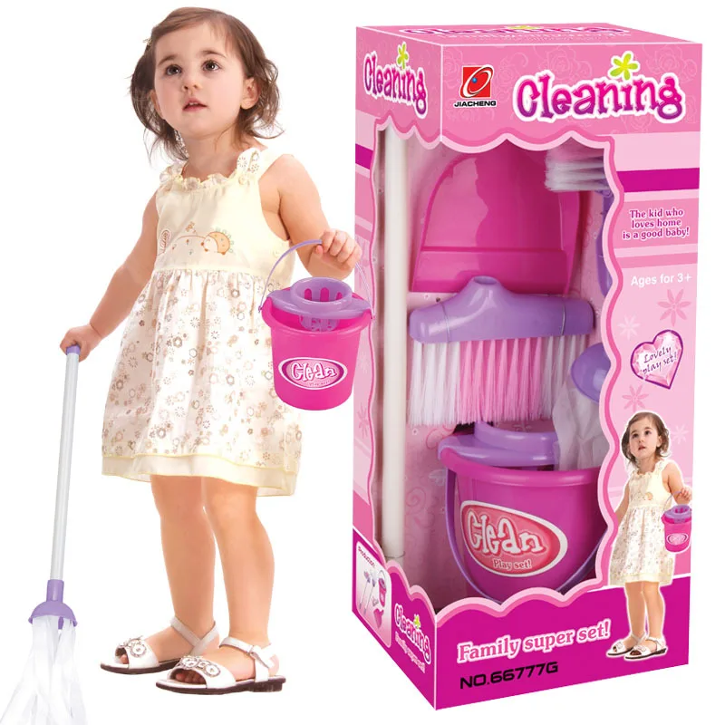5 шт. в наборе, детская игрушка для девочек, набор кухонных игрушек, инструмент для уборки дома, мини-Швабра для девочек, аксессуары для кукол GW50