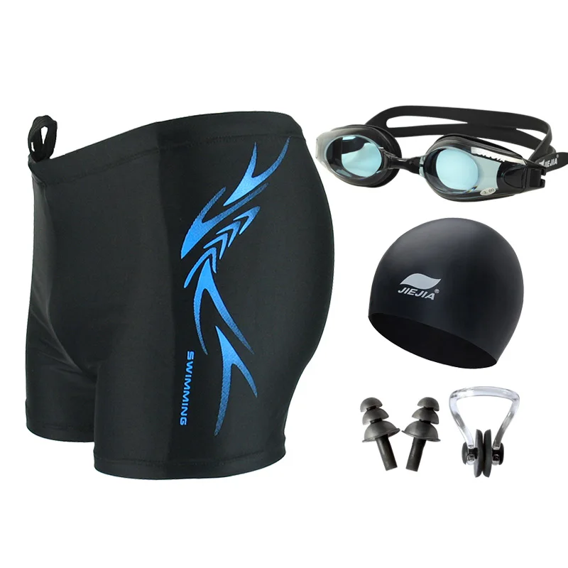 

Swimming trunks, Swimming goggles, swimming caps