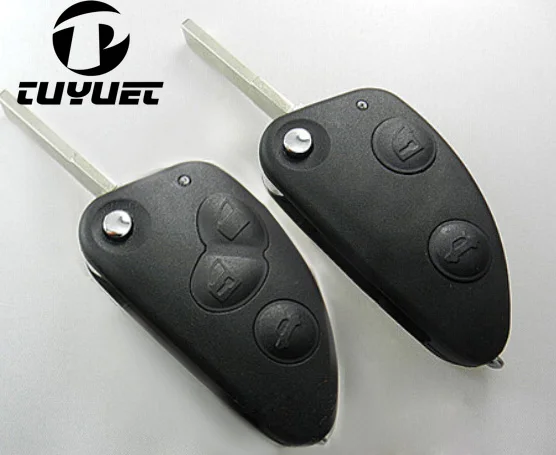 Alfa Romeo 2 Buttons flip remote key shell (13)