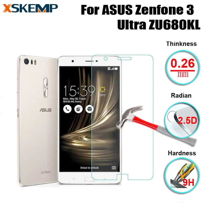XSKEMP ультра прозрачное закаленное стекло для ASUS Zenfone 3 Ultra ZU680KL 9H Взрывозащищенная