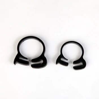 

21.5-23.5mm Plastic Hose Clamp Flexible Tube Clip White Black Environmental Engineering Materials for Garden Fish Aquarium