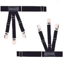 2 шт./компл. упругих ног Подтяжки для женщин Рубашка Остается держатель Бретели для нижнего белья металлический замок Зажимы