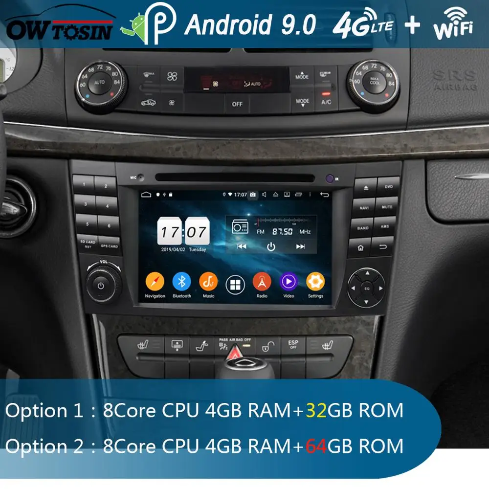 7 &quotIPS 8 Core 4 Гб + 64 ГБ Android 9 0 автомобильный dvd плеер для Mercedes Benz E Class W211 W463 W219 W209 GPS