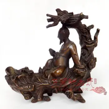 

Antique copper ashtray opening book fairy old fairy Claus crafts ornaments Home Furnishing best gifts gifts