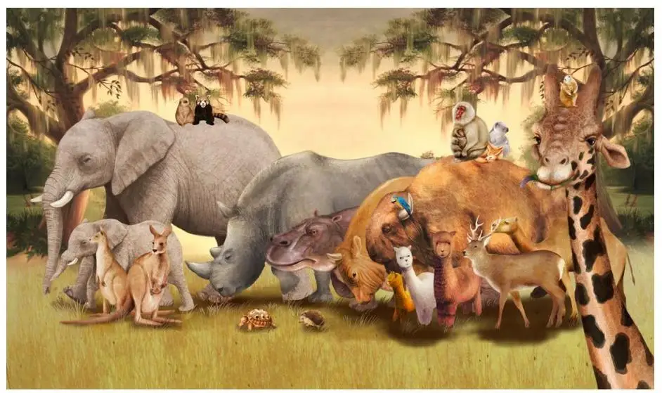 3d wallpaper Custom High end murals for walls 3 d African savannah landscape bedroom wall paper decor | Обустройство дома