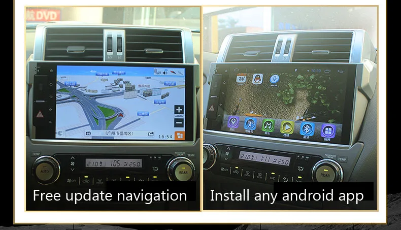 Excellent for Toyota PRADO auto radio espanha 2014-2017 10.1 inch car multimedia player HD Backup Camera System Kit 3
