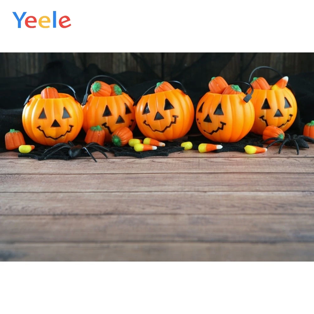 

Yeele Vinyl Pumpkin Lantern Children Happy Halloween Party Photography Background Night Photocall Backdrop For Photo Studio