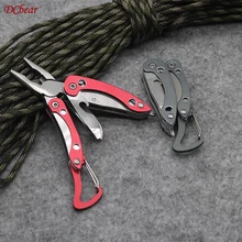 DCbear Mini Stainless Steel Outdoor Portable Multitool Pliers Knife Keychain Screwdriver Multi Tools EDC Tool Emergency Tool 1366 multi in 1 outdoor portable stainless steel pliers 9 screwdriver bits blue silver