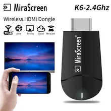 Mirascreen K6-2.4G умный беспроводной дисплей ключ 4 к HD качество ТВ-палка подключи и играй легкое подключение для Android/iOS