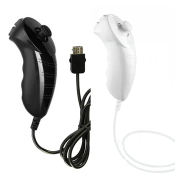 

10pcs New Game Handle Controller Nunchuck Controller Remote gamepad For W-i-i curved handle