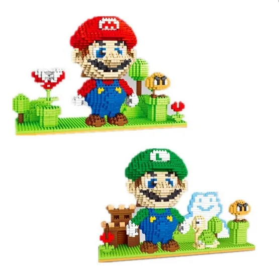 2550pc Mario Mini Blocks Assembly Cartoon Model Brick Toys for Children Christmas Gifts Educational Toy skeleton dissection 7821