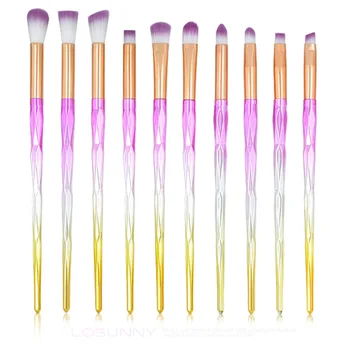 

New 10pcs Diamond Unicorn Shinny Eye Makeup Brushes Set Eyeshadow Eyebrow Cosmetic Brush Beauty Makeup Tool Pinceaux Maquiagem