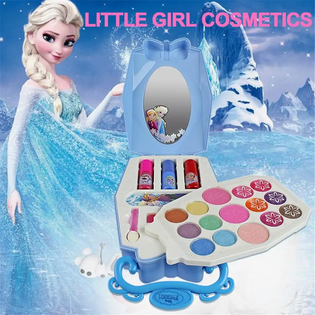 Детский косметический макияж набор для девочек ледяная Романтика принцесса макияж Чехол подарок на день рождения игровой дом игрушка для детей