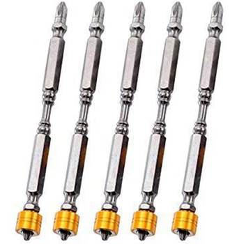 

Screwdriver Bits Set 110 Mm Phillips Strong Magnet Driver Phillips Double Head Ph2 Magnetic Bits 1/4 Inch Hex Shank With Magne