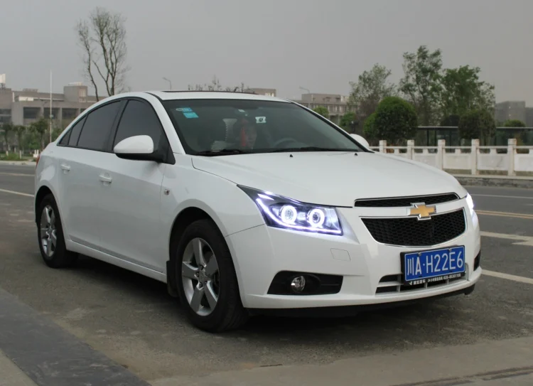 Hireno фары для 2010- Chevrolet Cruze передних фар сборки светодиодный DRL ангел объектив двойной луч ксеноновые 2 шт