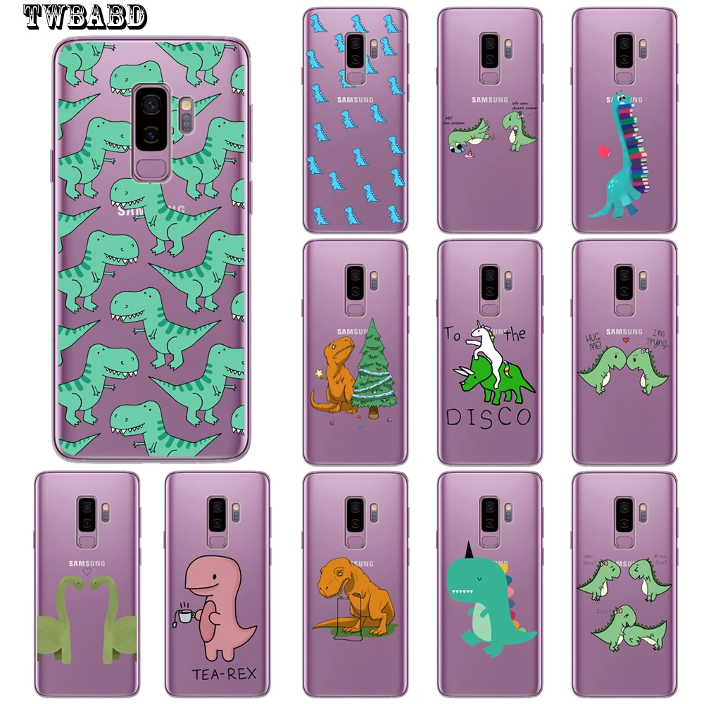 

Cute Dinosaur Case For Cover Samsung Galaxy S9 S8 S10 Plus S7 S6 Edge S10 Lite Note 8 9 Soft Transprent TPU Silicone Etui