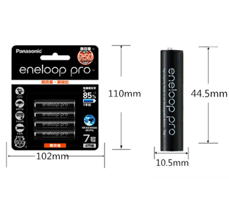 Panasonic Eneloop Оригинальная батарея Pro AAA батарея 950mAh 1,2 V Ni-MH камера игрушка-фонарик предварительно заряженные аккумуляторы