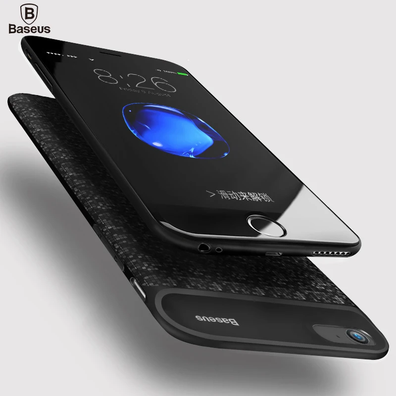 Koop Baseus 5000 7300 mAh Acculader Gevallen Voor iPhone 7 7 Plus Power Bank Case Draagbare Externe Backup opladen Case Cover