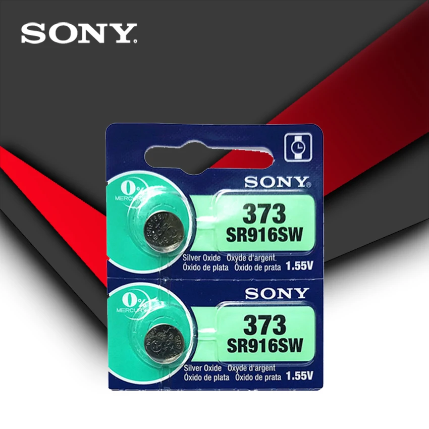 

2pc Sony 100% Original 373 SR916SW 916 SR916 Watch Battery SR916SW 373 Button Coin Cell MADE IN JAPAN
