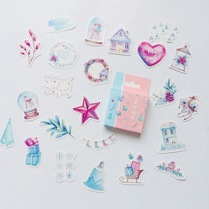 

46pcs /Box Romantic Nordic Life Adhesive DIY Sticker Stick Label Notebook Album Diary Decor