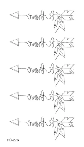Небольшой традиционный черный классический татуировки Стикеры наручные в виде стрелы, знака бесконечности шаблон дизайна Водонепроницаемый Поддельные Временные татуировка на тело - Цвет: HC276