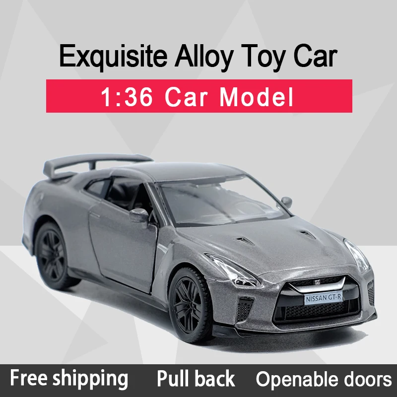 

RMZ CITY 1:36 GT-R R35 Sports Car Alloy Diecast Car Model Toy With Pull Back For Children Gifts Toy Collection