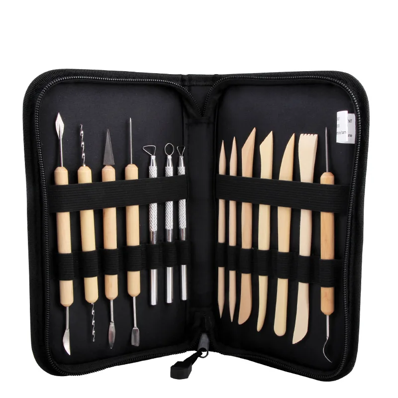 14PC Wooden Ceramic Clay Sculpture Tools For Pottery Carving Modeling Art Multi-function Combination Set Supplies | Дом и сад