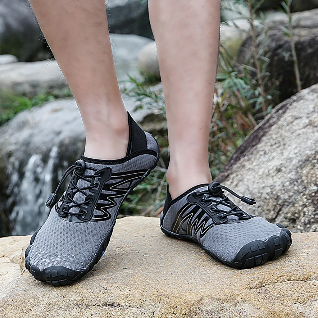 CHAMSGEND/Летняя повседневная обувь с изображением пальцев; пляжная обувь для плавания; быстросохнущая дышащая водонепроницаемая обувь
