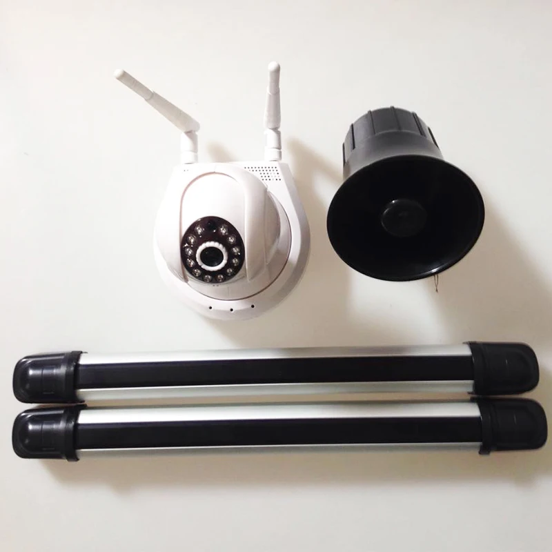 

1 set IP camera(as Alarm host)with infrared fence(2 beams),warning alarm