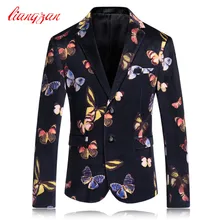Мужской костюм с блейзером цветочный костюм для собаки Homme брендовый повседневный деловой Блейзер пиджак мужской плюс размер M-4XL Свадебный костюм F2214
