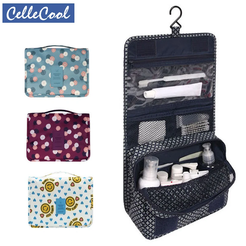 CelleCool عالية الجودة حقائب مكياج المنظم سفر التجميل حقيبة المرأة المحمولة غطاء حالة حقيبة مستحضرات التجميل الرجال غسل حقيبة