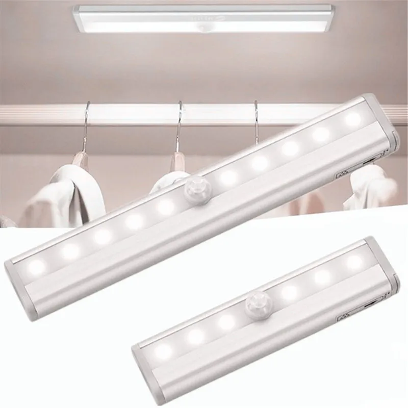 

Wireless PIR Motion Sensor Night Light 6/10 LEDs PIR Infrared Motion Sensor Lamp Cold/Warm White Portable Closet Kitchen Lights