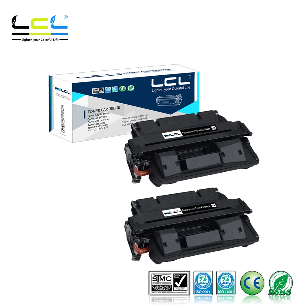 

LCL 27A 27X C4127A C4127X C4127 X (2-Pack Black) Laser Toner Cartridge Compatible for HP Laser Jet 4000/4000N/4000T/4050/4050N