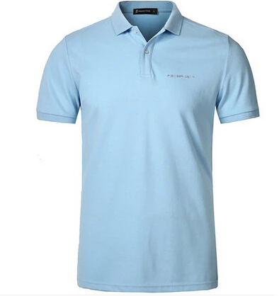 Pioneer Camp solid Color Breathable Classic Men's Polo Shirt Brand Clothing Men's Short-sleeved Recreational Polo Shirt 409010 - Цвет: 409010A-Light blue