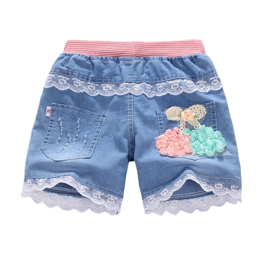 Famli Denim Shorts for Girls Summer Baby Girl Jean Short Pants Teen