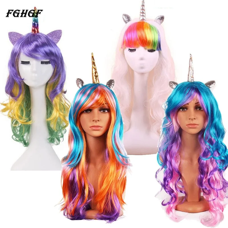 FGHGF Colorful Wig Halloween Decoration Wedding Christmas Bachelorette