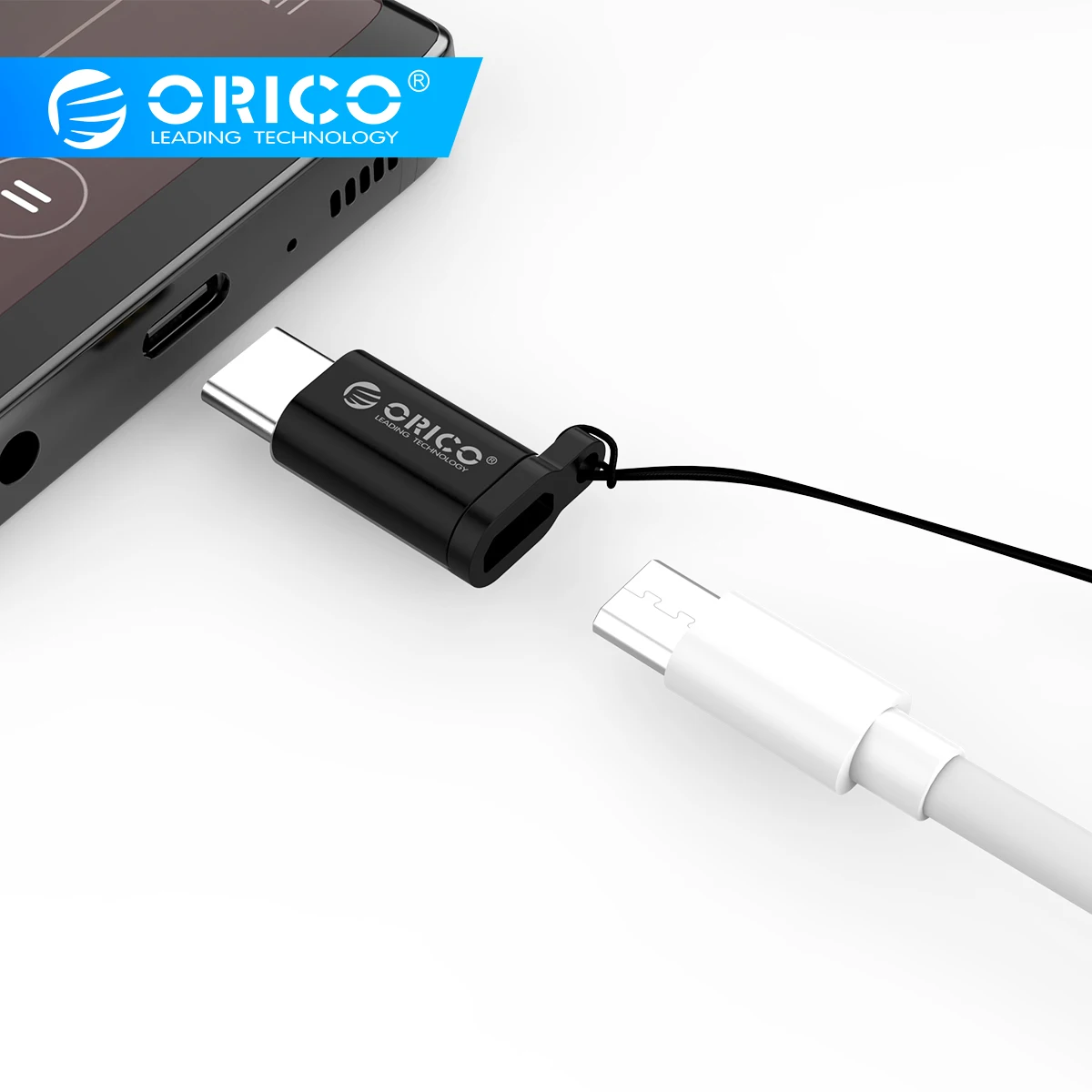 

ORICO OTG USB Type C Adapter Aluminum Alloy micro USB to Type-C OTG Adapter for Charging Data Transmission Converter
