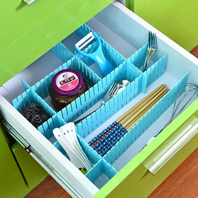 Storage Organizer  DIY Partition Plate Lattice Free Combination Drawer Baffle Thick 4 Pieces Home Storage