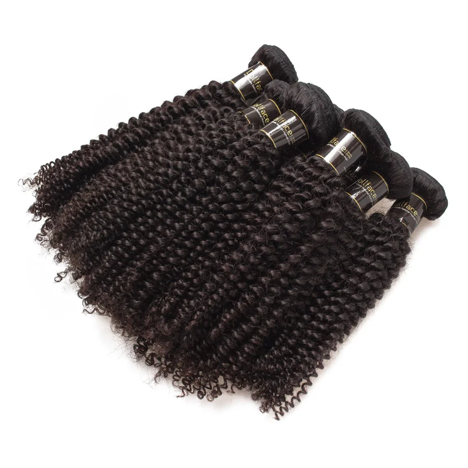 Dollface 10Pcs Human Hair Bundles Brazilian Hair Weave Bundles Kinky Curly Remy Hair Extension Free Shipping