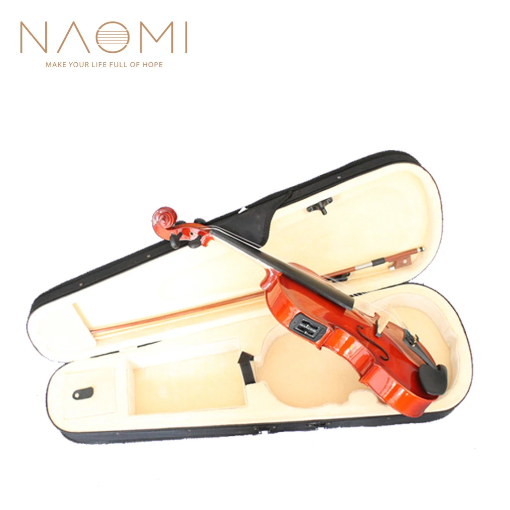 

NAOMI Violin Electric Acoustic Violin 4/4 Electric Acoustic Violin Preamp+Case W/Bow Case New