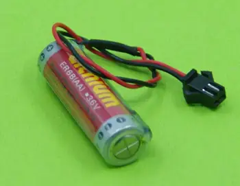 

5PCS ER6B ER6 AA 3.6V FX1N/2N battery PLC lithium battery Diameter of 14.5MM * 50.5MM height With black plug ER6B(AA)