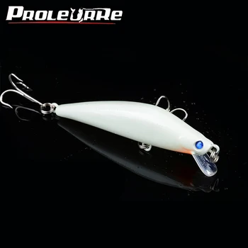 

1Pcs 3D Fishing Lure 8cm 8.5g Minnow Wobbler Luminous Bait Hard Bass Lure Artificial Bait Pesca Treble Hooks Fishing tackle