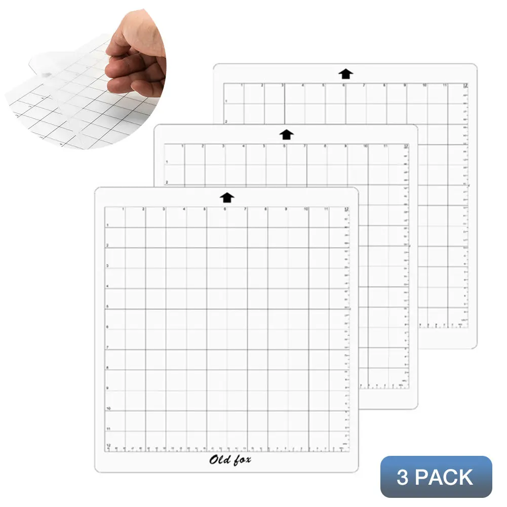 3 шт. сменный коврик для резки прозрачный клей коврик с измерительной сеткой 12 на 12 дюймов для силуэта Камея плоттер машина