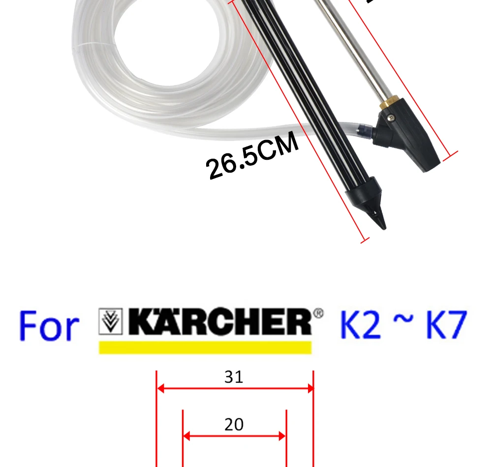 Мокрый Песок Blaster очистки воды с 3 м Сифон шланг для Karcher K2 K3 K4 K5 K6 K7 высокое Давление шайбы