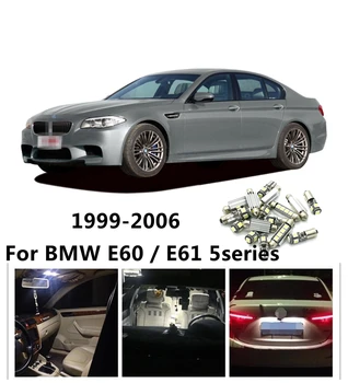 

LOAUT 18pcs ERROR FREE Dome Lights White Car LED Canbus Bulbs Interior Package Kit For BMW 5 SERIES E60/E61 1999-2006