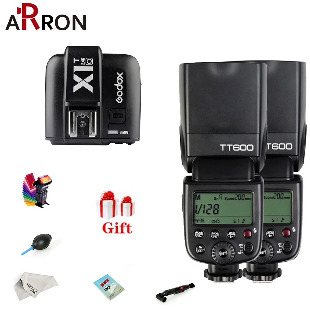 

Hot combination Godox TT600 2.4G Wireless Camera Flashes Speedlites with X1T-C Transmitter for Canon 550D 600D 70D 6D +GIFT KIT